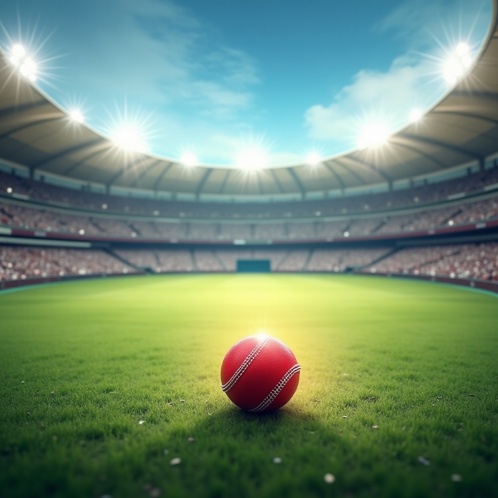 Generate a Image of Cricket Worldcup in the Cricket Stadium