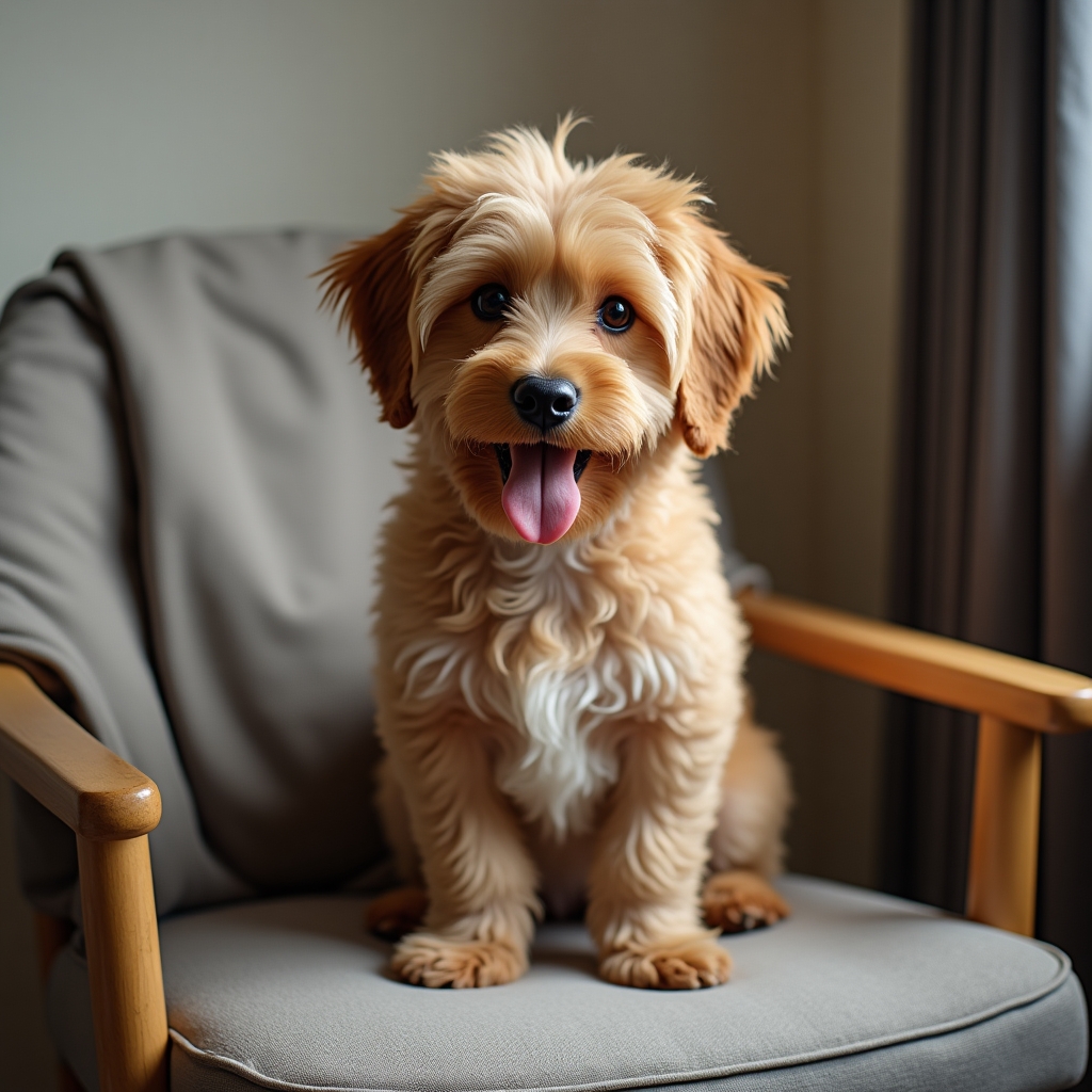 place a dog on the chair